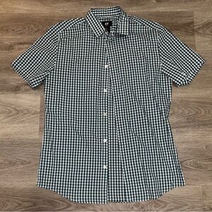H&M Green and White Plaid Shirt